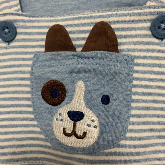 Puppy Appliqué Cotton T-Shirt & Shortalls Set - Picture 3 of 9